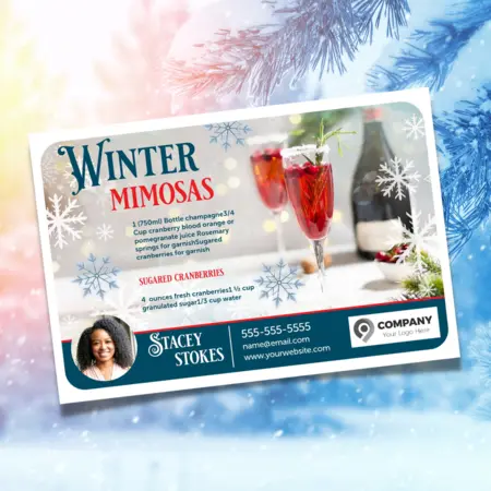 Winter Cocktails Postcards