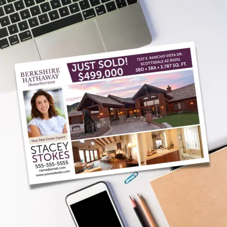 Berkshire Hathaway Just Sold Postcard - Luxury home sold for $499,000